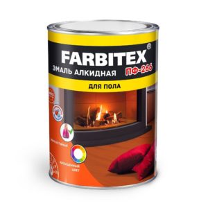 "FARBITEX" ПФ-266 Красно-коричневый эмаль алкидная 1,8кг