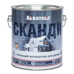 "Акватекс СКАНДИ" кроющий антисептик для дерева СЕВЕРНОЕ МОРЕ 2,5л