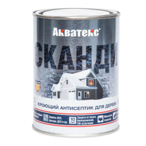 "Акватекс СКАНДИ" кроющий антисептик для дерева ФЬОРД 0,75л