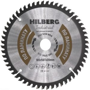 Диск пильный 165х20х56T Hilberg Industrial Ламинат