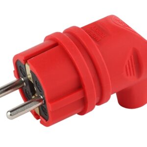 Вилка ЭРА V9-RED-IP44 каучуковая с/з 90 гр. 16A IP44 красная